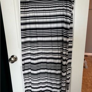 Maurices Black and White Striped Maxi Skirt
